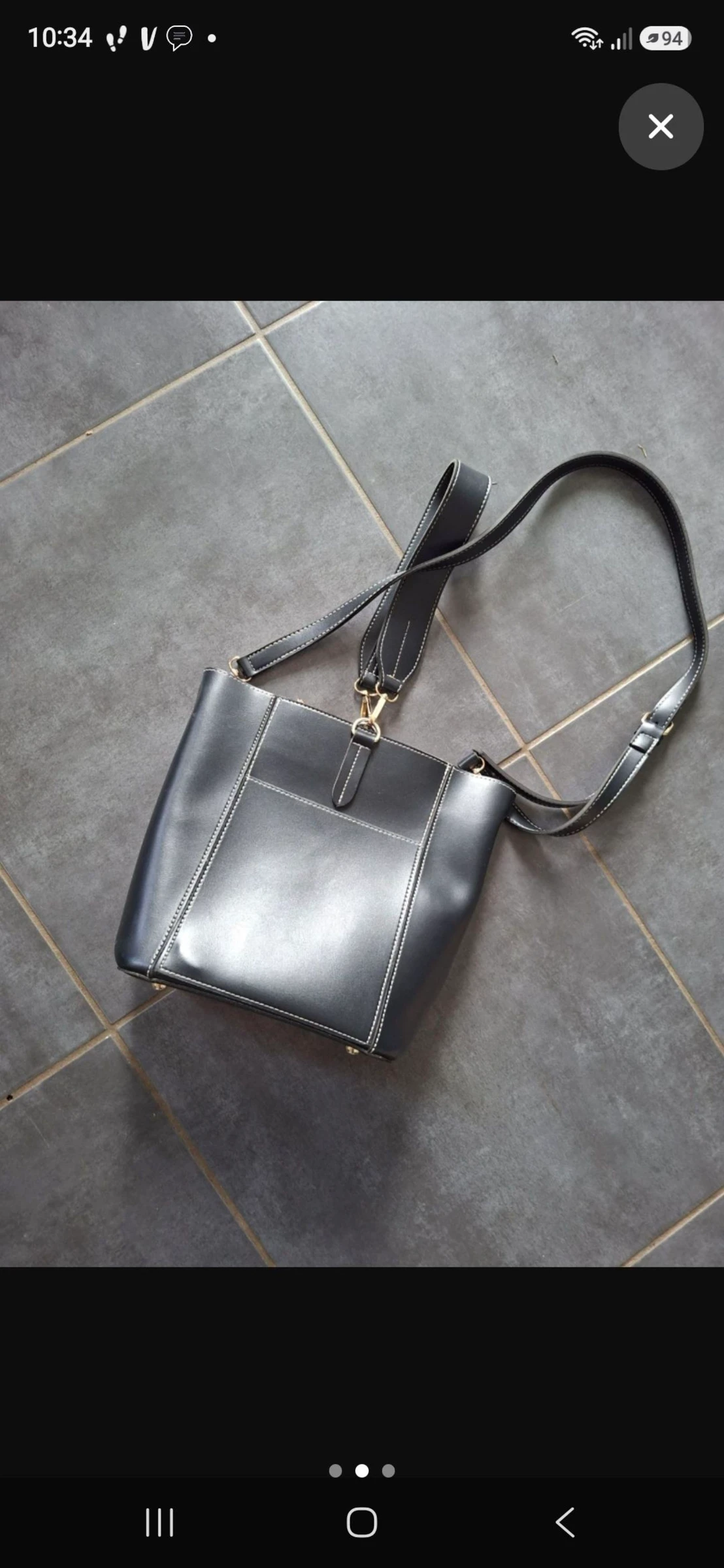 Sac noir cuir parfait état – photo 2